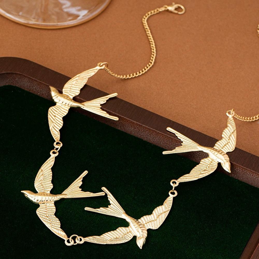Women Ins Collarbone Chain Birds Necklace Jewelry Accessories
