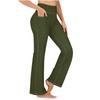 Pantaloni a zampa elasticizzati da donna in denim stampato Leggings trendy da allenamento Pantaloni