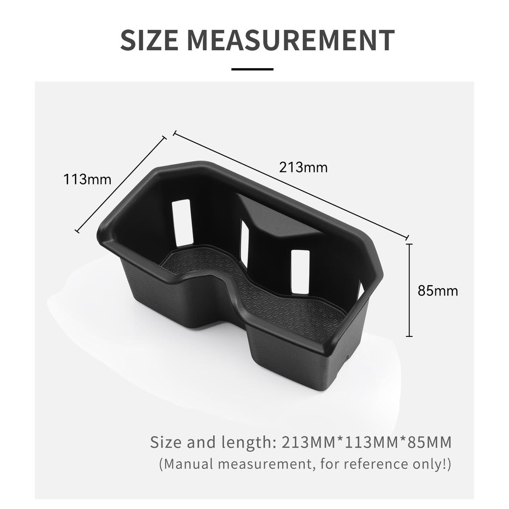 For Toyota Sequoia 2024 2025 Cup Holder Storage Tray Shock-Absorbing Central Armrest Cup Box TPE Tidying