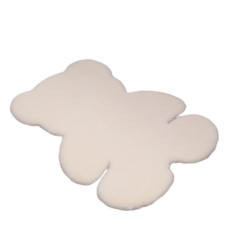 Inspired Faux Rabbit Fur Bear Rug - Plush Decorative Rug for Bedroom or Kids’ Room