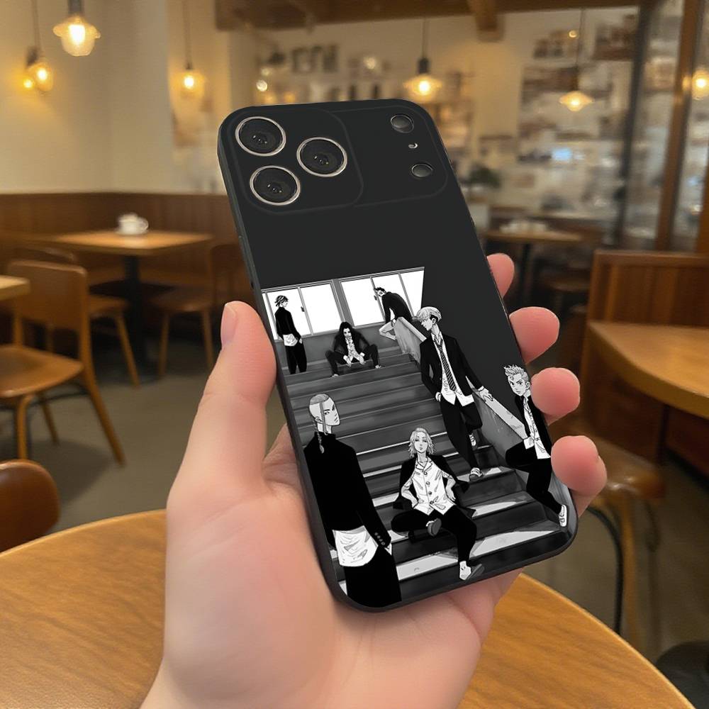 Tokyo Revengers Cool Phone Case For iPhone 17,16,15,14,13,12,11,Pro,XS,Max,XR,Plus,E,SE4,Mini Black Soft Cover