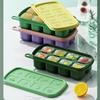 Creative Ice Cube Tray with Lid Food-Grade, Freezer-safe Ice Mold for Homemade Perfect for Infant Feeding Healthy Snack