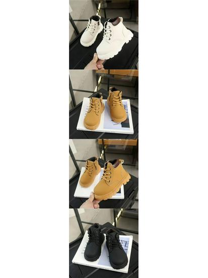 Kids' Plush Martin Boots 2025: Autumn/Winter New British-Style Short Snow Boots for Boys and Girls