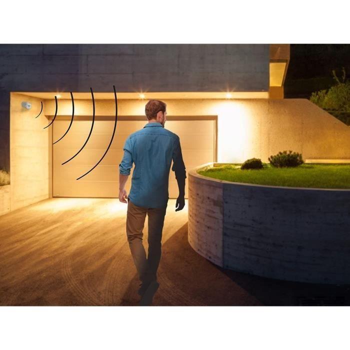 Outdoor Motion Detector - SCS SENTINEL - LightSensor White - Range 12m - Angle 180°