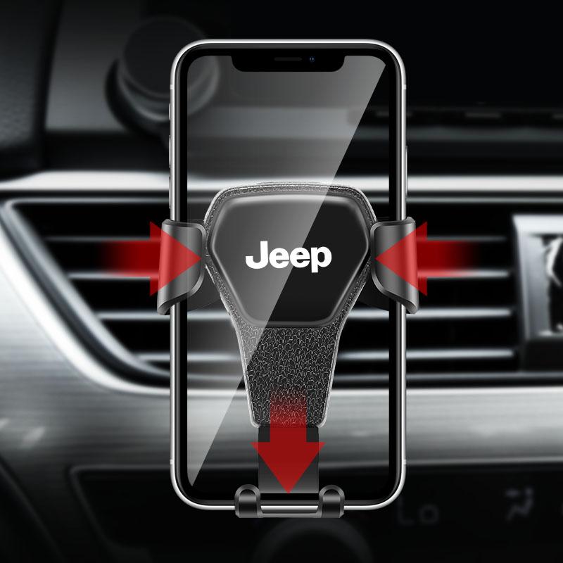 Car Phone Holder Gravity Sensing Auto Grip Universal Bracket Accessories For Jeep Renegade Gladiator Liberty Rubicon Trail Hawk ALO1