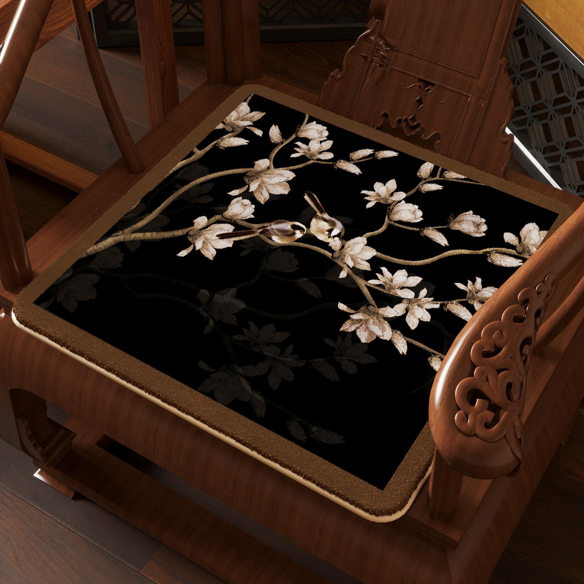 Подушка для стула и чайного столика в китайском стиле имитация кашемира 420 точек - Зимний палисандровый диван-плюш 4545cm 950₽