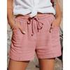 Summer Simple and Versatile High-waist Belt Loose Wide-leg Shorts Women