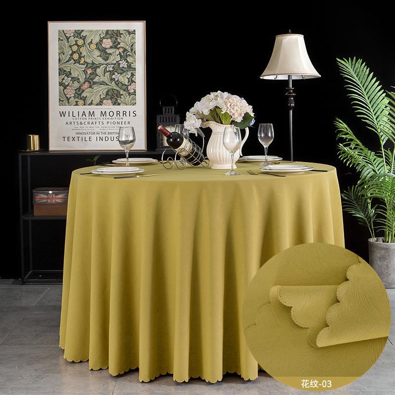 Hotel Round Tablecloth Fabric Restaurant Tablecloth Hotel Banquet Large Round Table Tablecloth Household Round Table Tablecloth