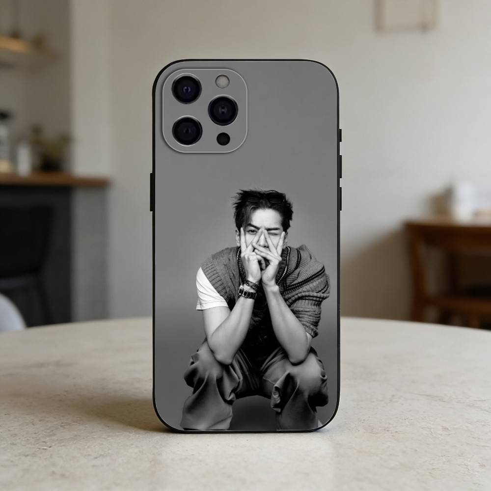 J-Jackson Wang Phone Case For iPhone 17,16,15,14,13,12,11 Plus,Pro Max,SE4Soft Silicone Black Cover