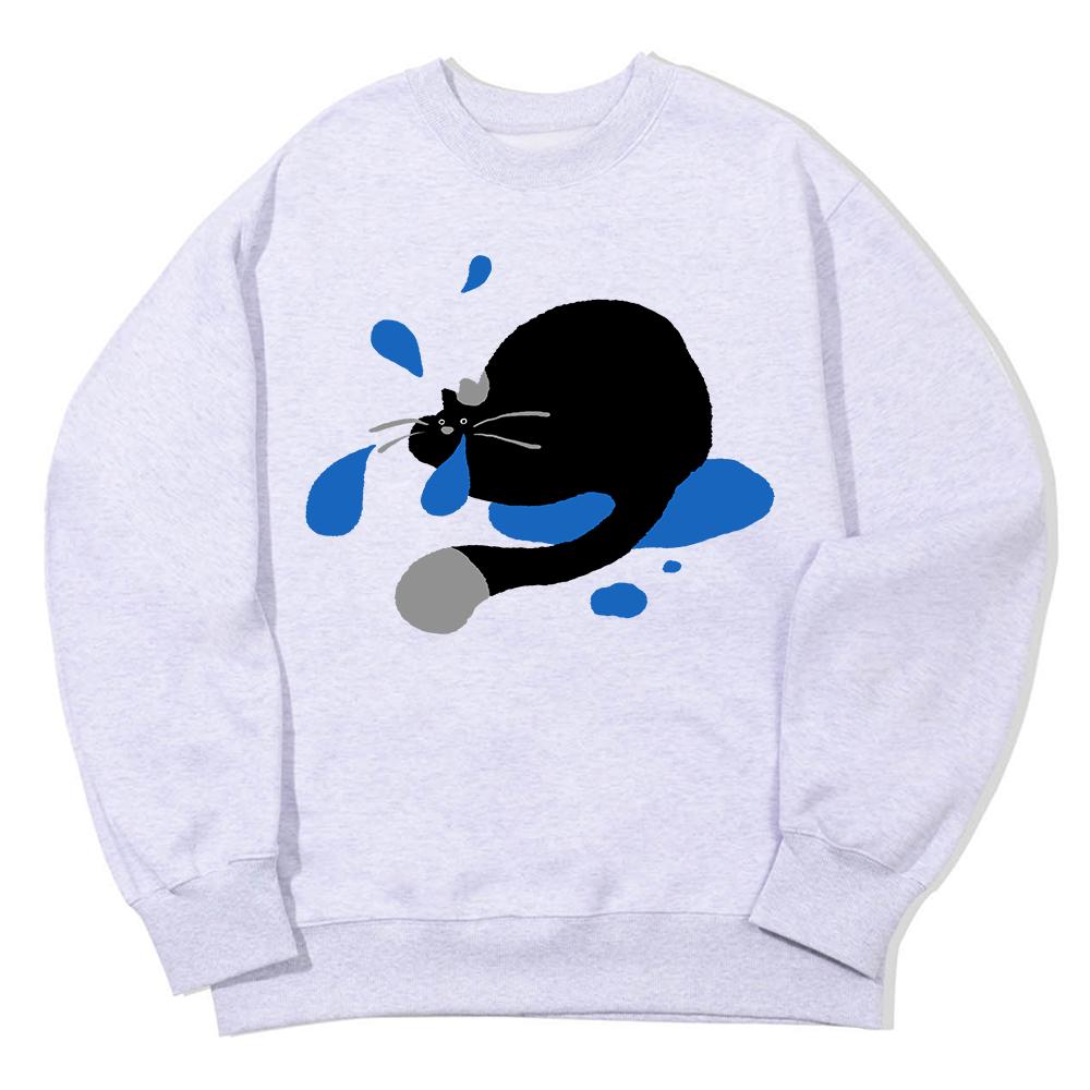 AWESOMEUS Crying Big Cat Sweat Shirts_3 Color