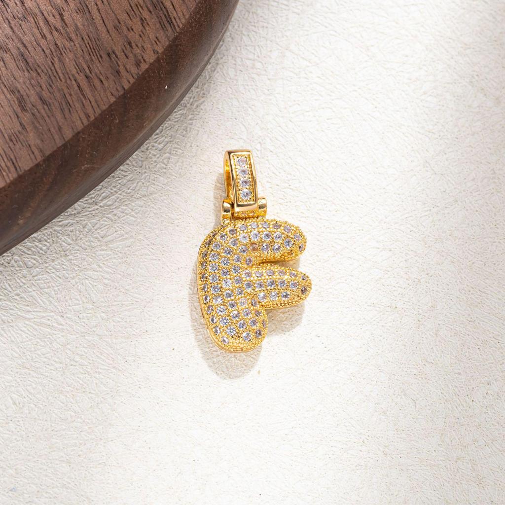 European-American Trend Zirconia Necklace with Inlaid Full Diamond 26-Letter Alloy Women's Pendant
