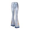 Women's Plus Size 3D Embroidered Flare Jeans