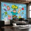 Didi and Friends Wall Tapestry Aesthetic Wall Hanging Printed Fabric Blanket Decorative Tapestries for Bedroom Living Room Home Decor