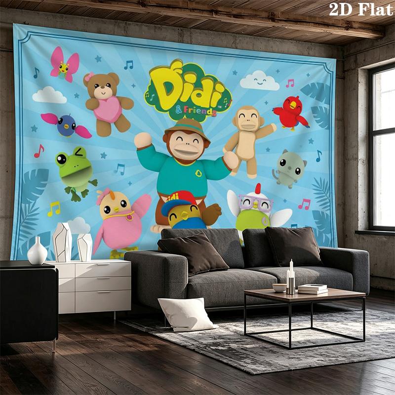 Didi and Friends Wall Tapestry Aesthetic Wall Hanging Printed Fabric Blanket Decorative Tapestries for Bedroom Living Room Home Decor