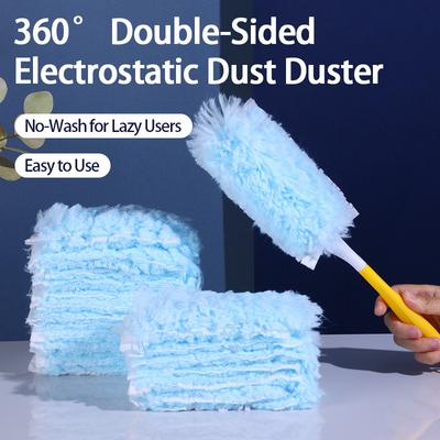 Double Sided Electrostatic Brush Disposable Duster Wedel Swiffer for Dust Refills, Multi-Scenario Spider Webs Cleaning CCD004
