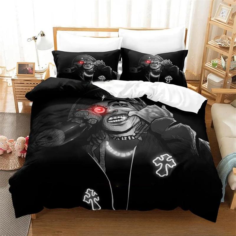 Adult And children's 3D Printed Bedding set, Single Double bed, Full Size bed, King Size Bed set, rapper, singer, Juice Wrld Bed