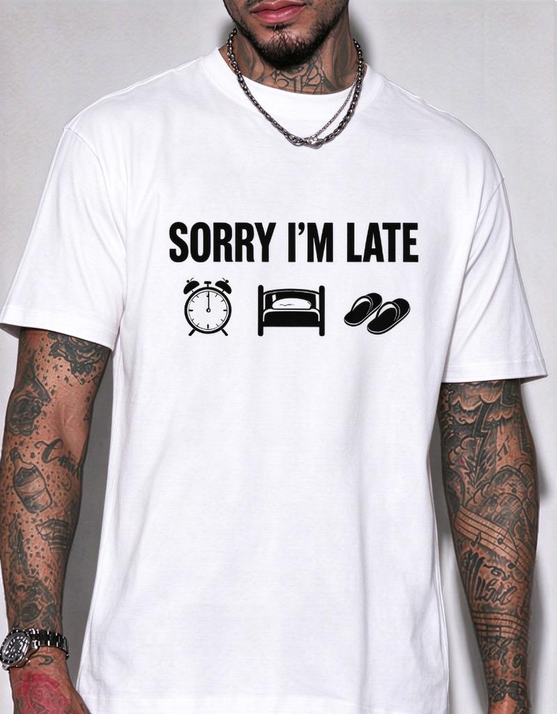 Unisex Lustiges Meme Grafik T-Shirt Low Energy Mode Aufdruck Rundhals Kurzarm Baumwolle Oversized Streetwear Oberteile Für Unisex