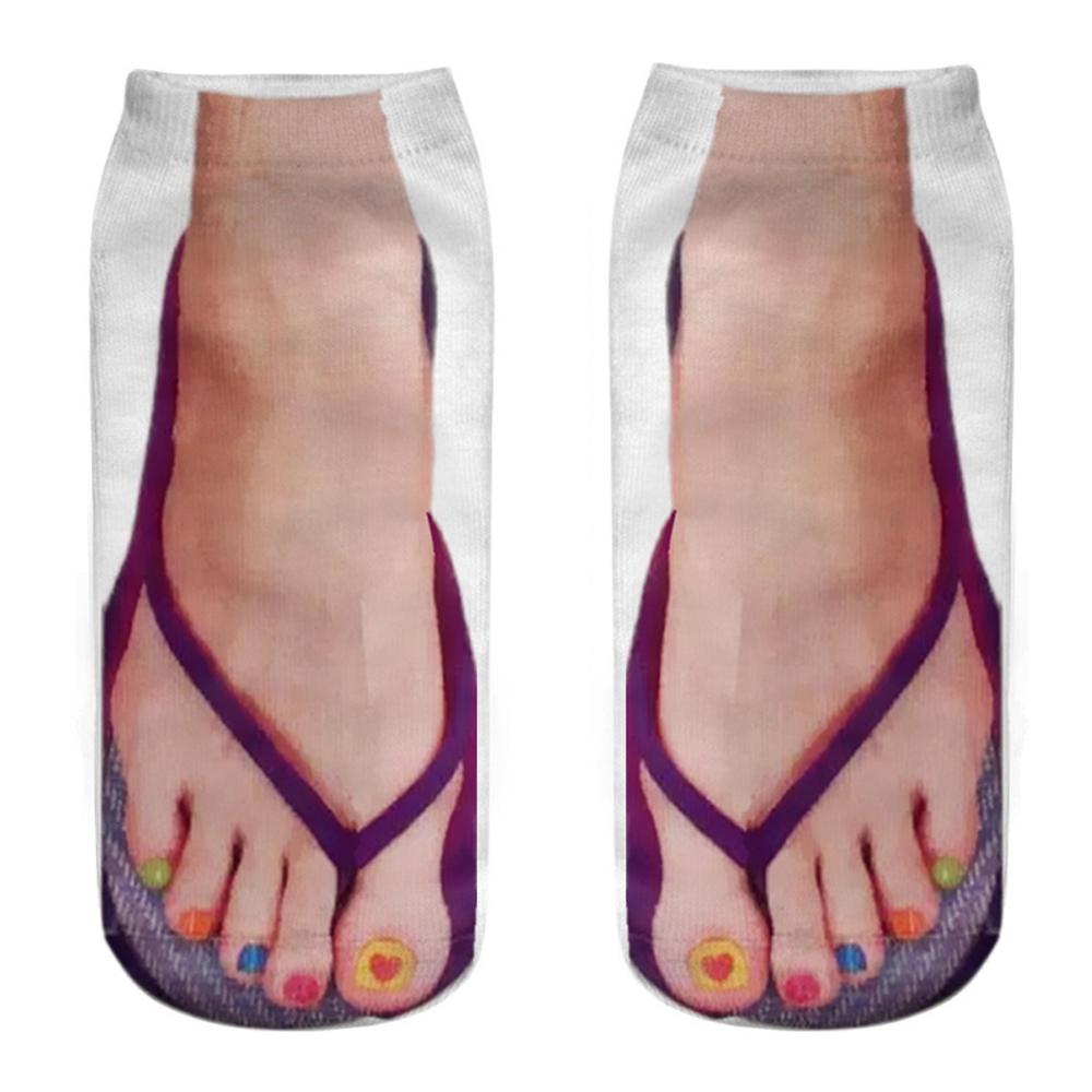 Unisex 3D Printed Skull Canvas Shoes, Toe Flip Flops, Funny Creative Pure Cotton Ankle Socks, Halloween and Christmas Gift, New