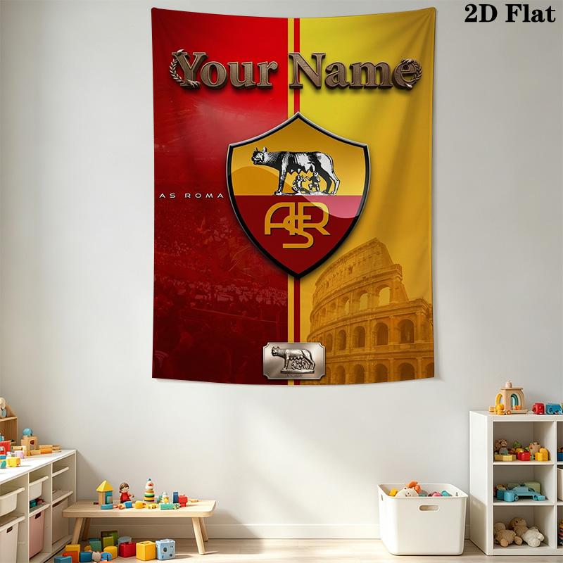 Name Custom AS Roma Wall Tapestry Aesthetic Wall Hanging Printed Fabric Blanket Decorative Tapestries for Bedroom Living Room Home Decor