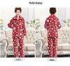 Damen Übergröße Flanell Pyjama Set für Herbst & Winter - Warme, locker sitzende Homewear für Damen mittleren Alters & ältere Damen