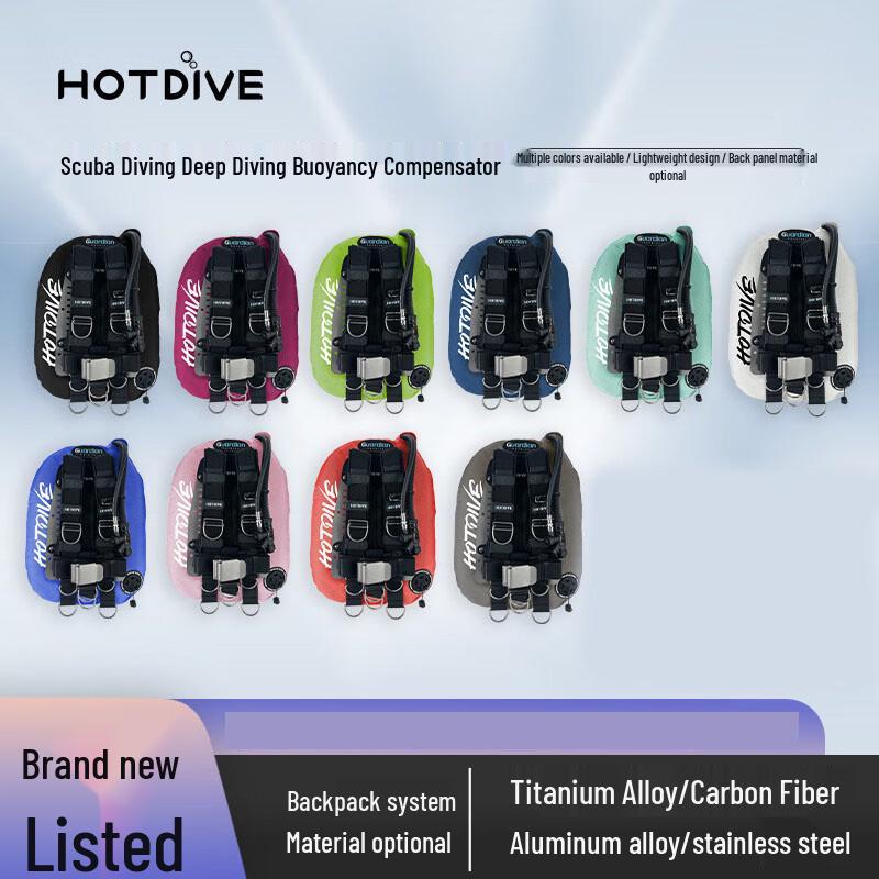 HOTDIVE 32lb Back-Mounted Scuba Diving BCD