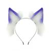 Handmade Plush Wolf Ears Headband Lolita Cosplay Catgirl Costume Halloween Party Accessory