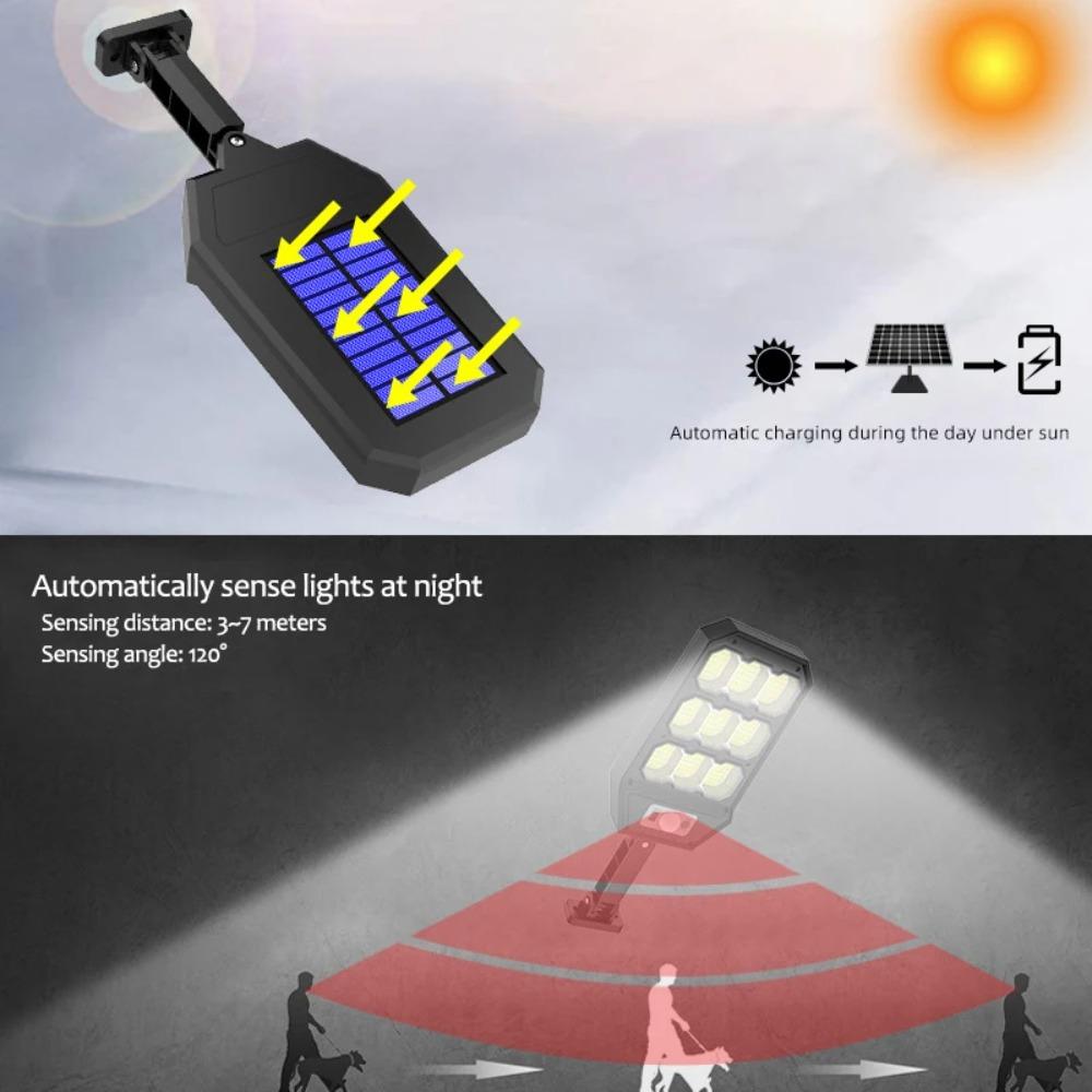 279LED Solar Motion Lights Solar Street Light with Remote Control Dimmable Waterproof Decoration Lighting for Garden