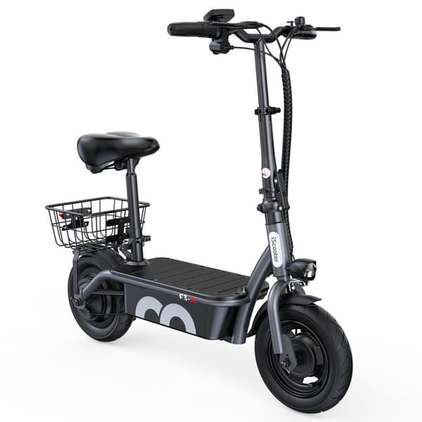iScooter F3 1000W Electric Scooter, 37 Miles Range, 28MPH Speed, 10" Tires for Adults Commuting