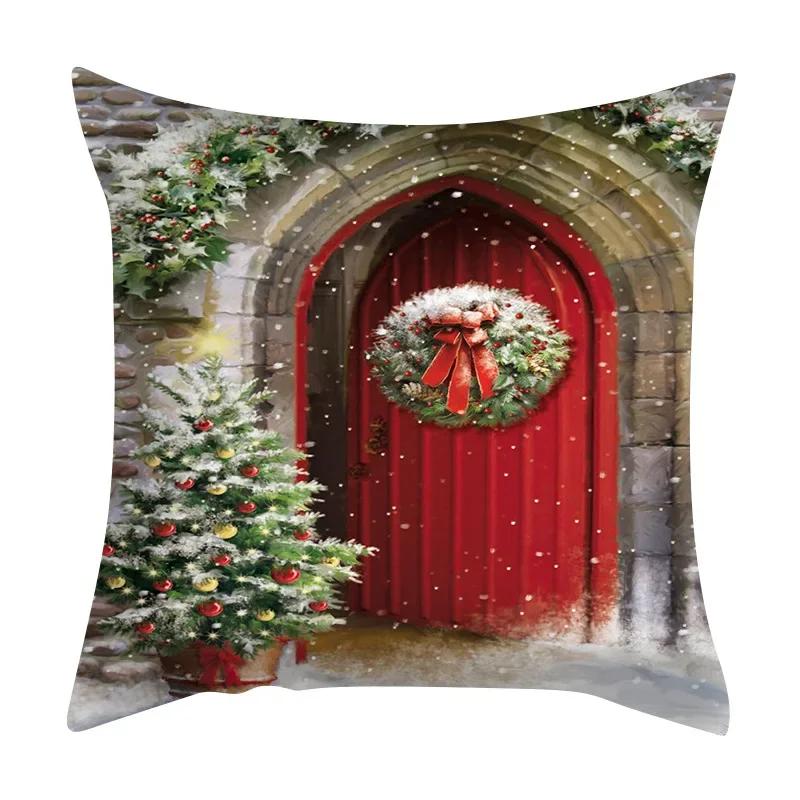 Christmas Series Pillowcase Santa Elk Festival Home Decor Office Sofa Cushion Cover 40*40cm/45*45cm/50*50cm/60*60cmcm