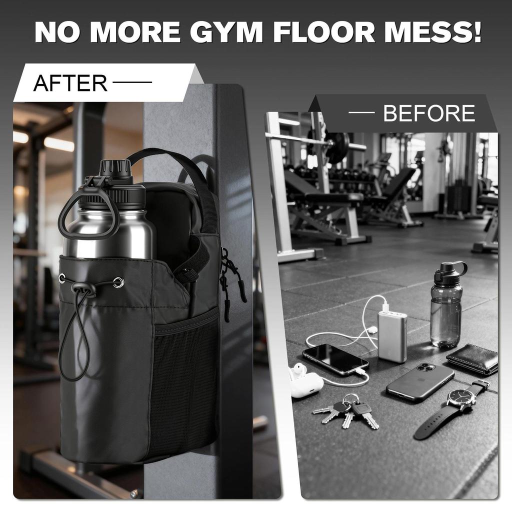 Transgraniczna torba na magnetyczną butelkę na wodę do fitnessu: Duża torba Crossbody na siłownię dla mężczyzn