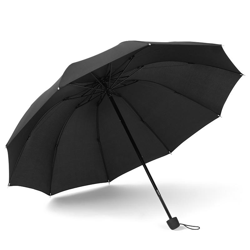 Hand open 10 bone three-fold umbrella umbrella folding business reverse umbrella fixed advertising umbrella