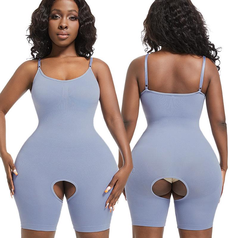 Adjustable Strap Open Crotch Full Body Shaper