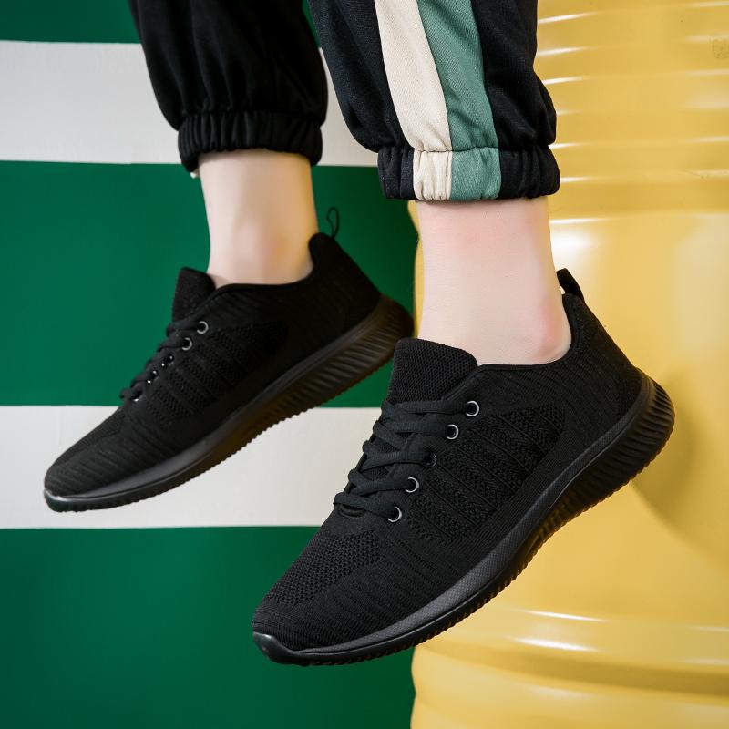 

Нове чоловіче та жіноче модне повсякденне взуття Парні дихаючі спортивні кросівки Комфортне спортивне взуття для бігу На відкритому повітрі унісекс Кросівки для тенісу 35 чорний