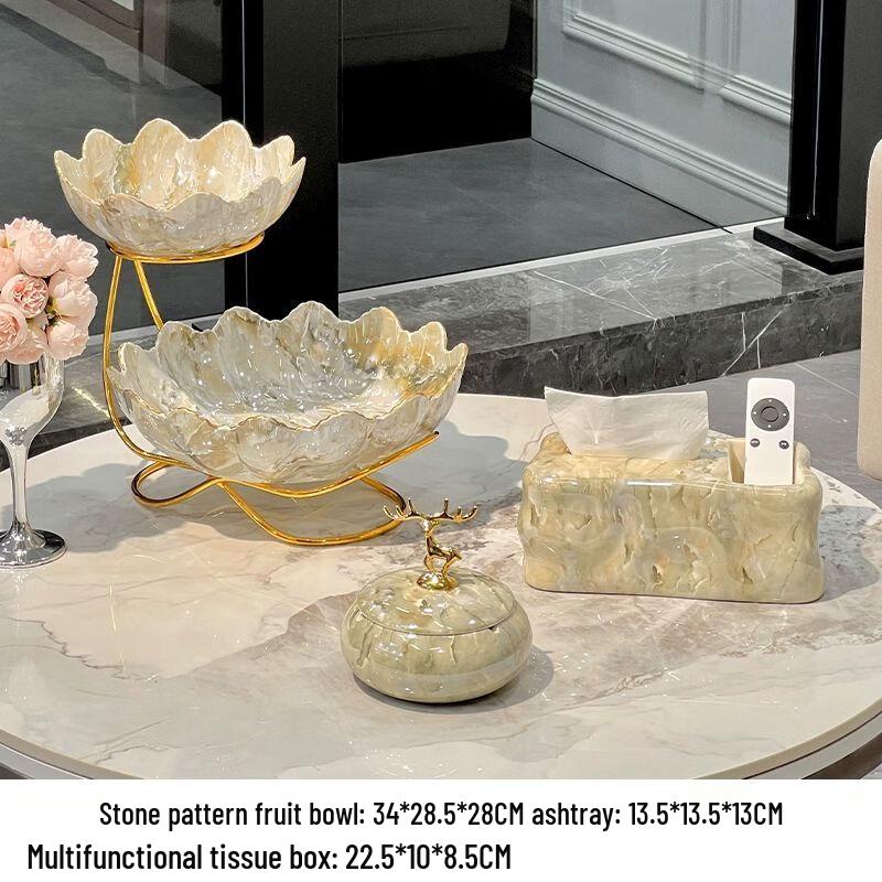 Nierxin European Style Ceramic Fruit & Snack Plate Set