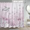 Rosa Nautischer Duschvorhang Meeresschildkröte Meeresbewohner Koralle Unterwasser Sommer Modern Polyester Duschvorhang Mit Haken Heimdekoration