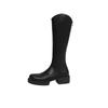 Coarse heel long tube western cowboy boots women's summer but knee long boots medium heel thick sole