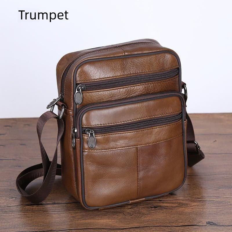 Men's genuine leather shoulder bag messenger bag