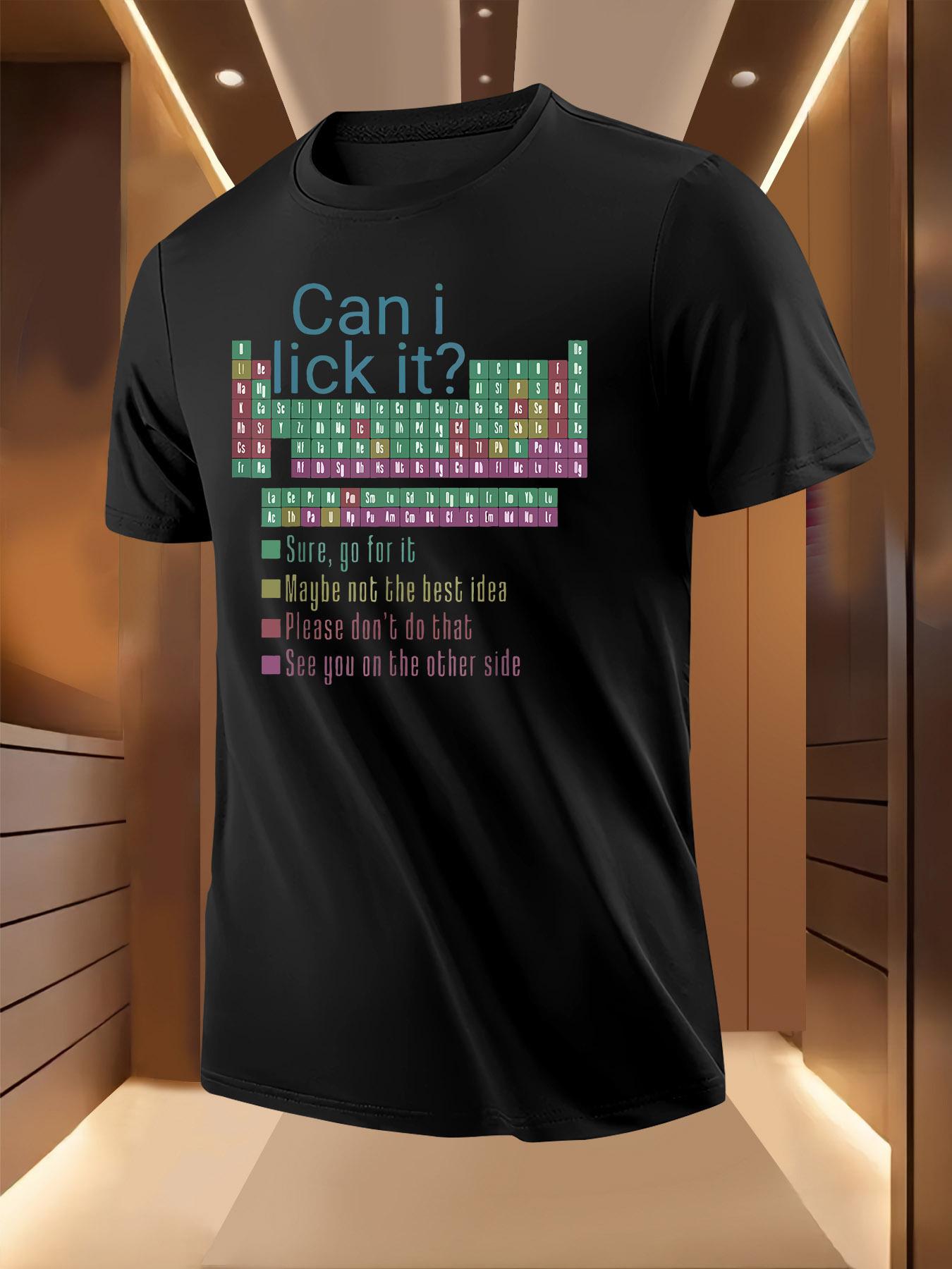Periodic Table Print Pattern Tshirt M