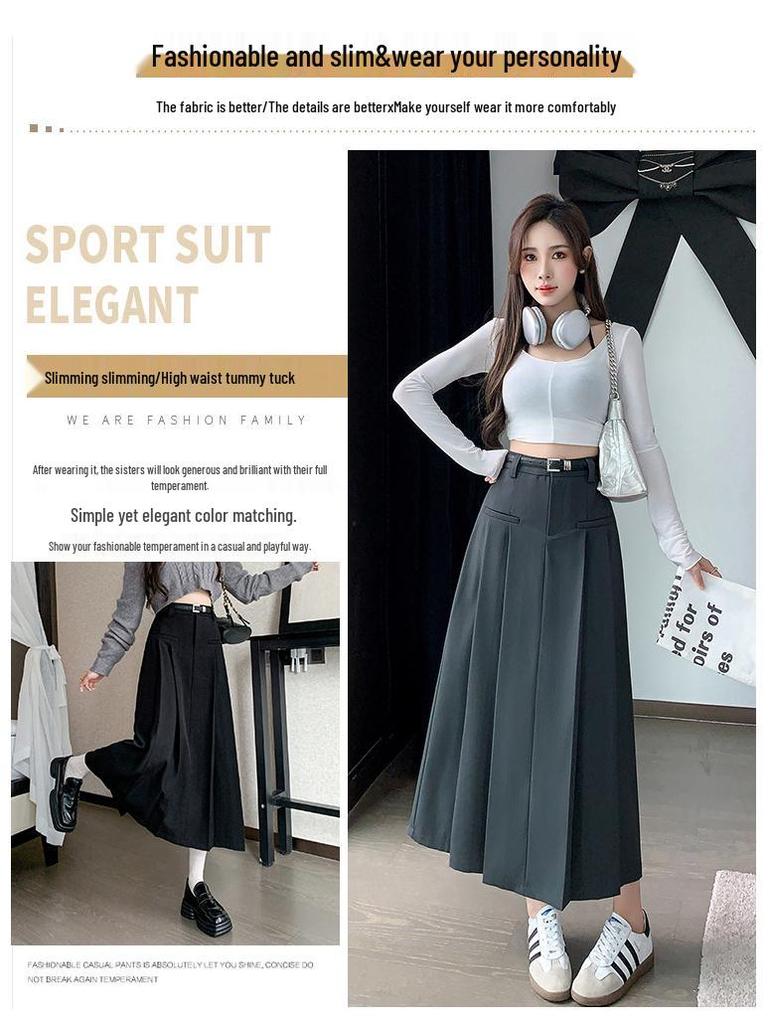 High-Waist Pleated Casual Skirt - Spring/Summer 2025 Collection