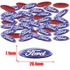 KLYD4 Car  50pcs 100pcs Ford 17.4mm 20.4mm 23.6mm 25.1mm 3D Aluminum Logo Key Fob Decoration Emblem Auto Key Badge Sticker Accessories