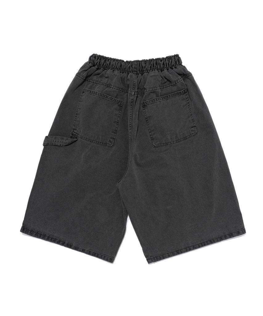 CARGOBROS Dirty Washed Carpenter Bermuda Pants (Charcoal)