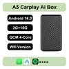 2025 New 3IN1 Android14 Wireless Carplay Android AutoAdapter Upgrade Plug&Play For Youtube Netflix Dongle Wireless Car AI TV BOX