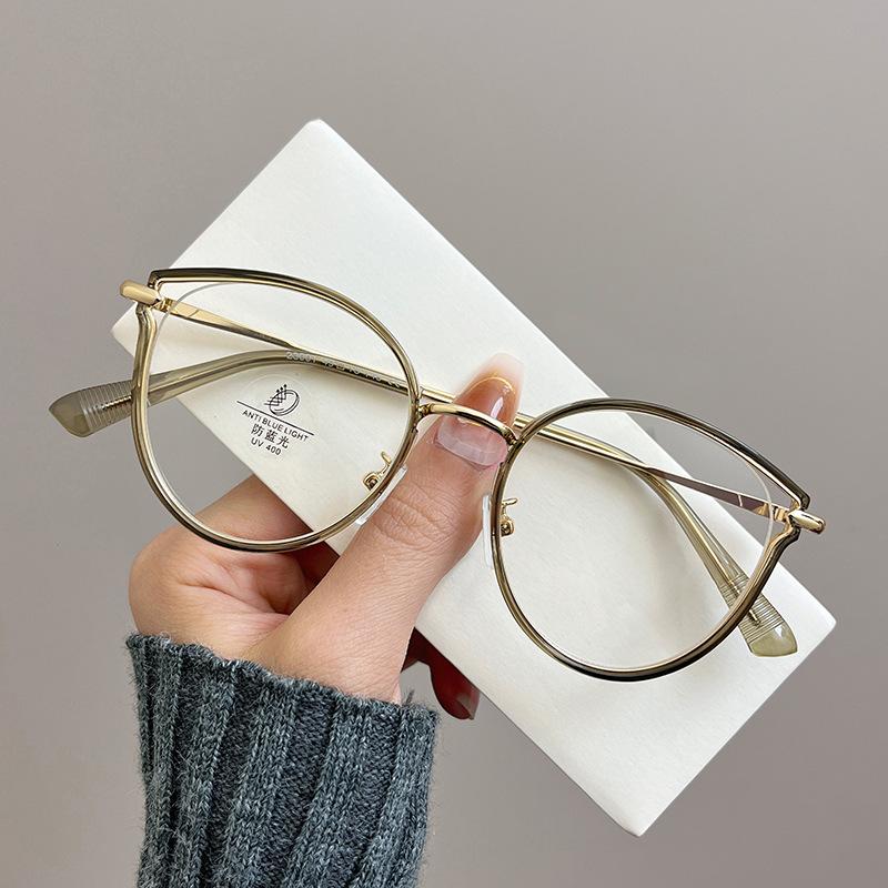 Cat Eye Shape Glasses Frame New Stylish Blue Light Blocking Eyeglass Frames For Men High Quality Decorative Glass