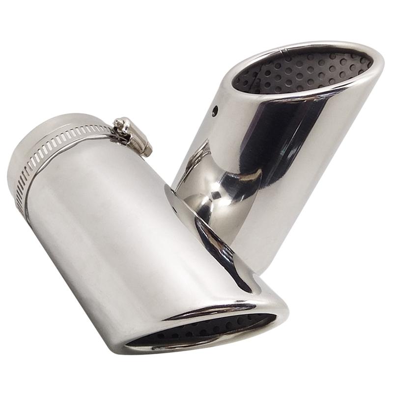 2Pcs for Mercedes Benz C180 Car Exhaust Muffler Tip Stainless Steel Pipe Chrome Modified Car Rear Tail Throat Liner Accessories