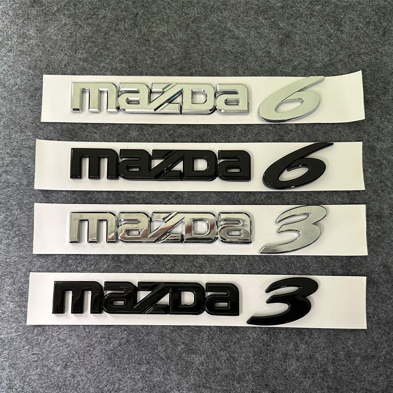 ABS Silver Black Car Emblem Logo Badge Sticker Decal For Mazda 6 Mazda 3 Mazda6 Mazda3 Accessories Styling