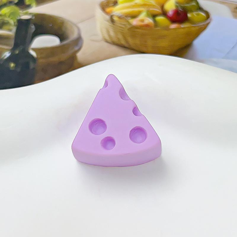 Simulation food and play cheese resin accessories cream glue diy trinkets hole shoes hairpin keychain accessories