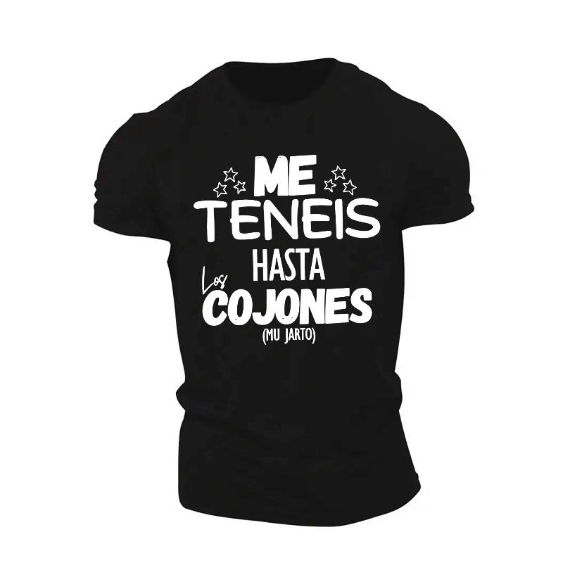 Европейские размеры Мужская футболка с коротким рукавом  Ты сводишь меня с ума  - Летний повседневный топ с круглым вырезом с принтом текста  Crazy S чёрный