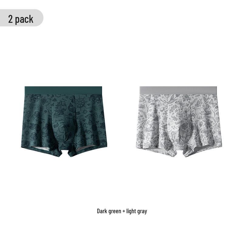 Herren Reine Baumwolle & Maulbeerseide Antibakterielle Boxershorts – Atmungsaktiv, Elastisch, Bequem Neuer Stil