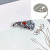 925 Sterling Silver Red Agate Goldfish Koi Necklace Pendant for Men & Women – Retro Style, Year-After-Year Abundance
