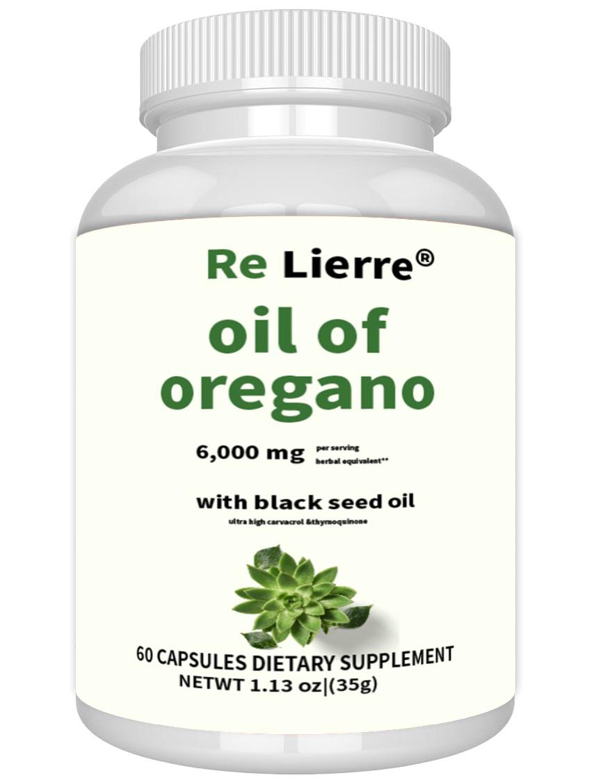 

Капсулы масла орегано и масла черного тмина - поддержка иммунитета 2-в-1 для сезонного здоровья, свежее масло орегано и 200 мг масла черного тмина